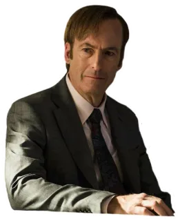 😐 Saul Goodman Better Call Saul адвокат, костюм, преступник, Боб Оденкерк, Во все тяжкие, юридический telegram sticker
