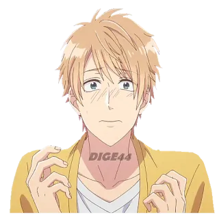 🥴 DIGE44 anime, cartone animato, ragazzo, adesivo telegram sticker