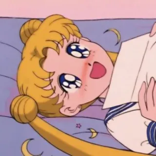 🌙 Sailor Moon Anime, Cartoon, Sailor Moon, Meisje, Leuk telegram sticker
