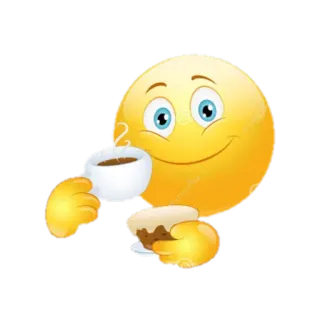 ☕ Emoji, Café, Comida, Sonrisa, Taza telegram sticker