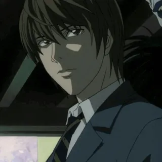 ⚖ Light Yagami Death Note Anime, Manga, Protagoniste, Adolescent, Death Note telegram sticker