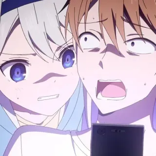 🤬 anime, verrast, geschrokken, reactie, gezichtsuitdrukking, grappig whatsapp sticker