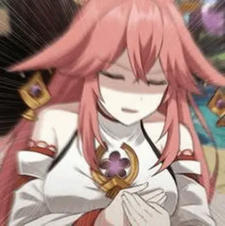 🍡 Yae Miko Genshin Impact anime, video game, cute, meme, fanart telegram sticker