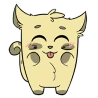 😝 cat, sticker, cute, cartoon, animal telegram sticker
