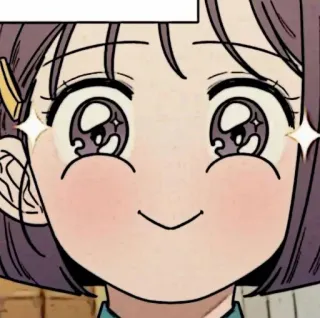 📱 Anime, Manga, Cartone animato, Carino, Ragazza, Occhi, Sorriso telegram sticker