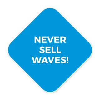 🏆 NEVER SELL WAVES! ondas, oceano, mar, água, adesivo, azul telegram sticker
