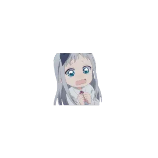 😢 Hanasaka Miyako Watashi ni Tenshi ga Maiorita! Anime, Fofa, Garota, Assustada, Miyako, Hanasaka, Watashi ni Tenshi ga Maiorita whatsapp sticker