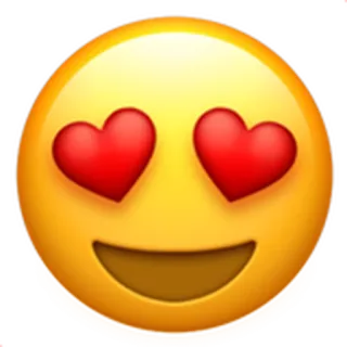 😍 이모지, 사랑, 하트, 행복, 애정 telegram sticker