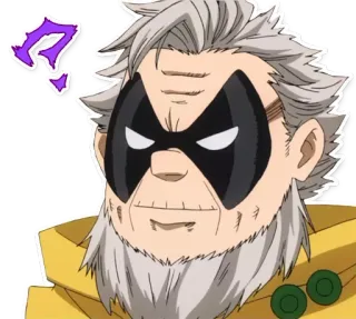 🤨 Gran Torino My Hero Academia ん? anime, My Hero Academia, Gran Torino, old man, superhero, manga telegram sticker