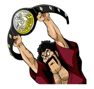 🏅 Mr. Satan Dragon Ball Z CHAMPION Mr. Satan, Dragon Ball Z, Anime, Campione, Cintura, Combattente, Eroe telegram sticker