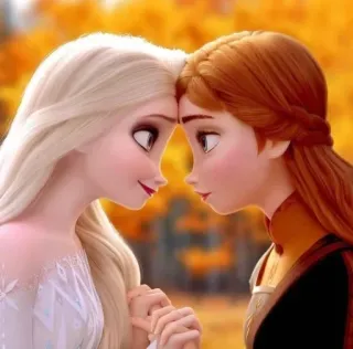 🧏‍♀ Elsa Frozen Elsa, Anna, Frozen, Disney, Irmã, Amizade, Animação telegram sticker