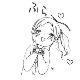 😂 ふふ anime, manga, happy, girl, cute, hearts telegram sticker