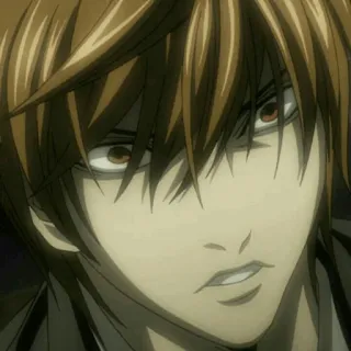 ⚖ Light Yagami Death Note Anime, Manga, Vilain, Génie, Intellectuel telegram sticker