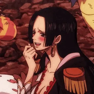 🖤 Boa Hancock One Piece Anime, Nữ hoàng hải tặc, Nhân vật One Piece, Boa Hancock, Hoạt hình telegram sticker