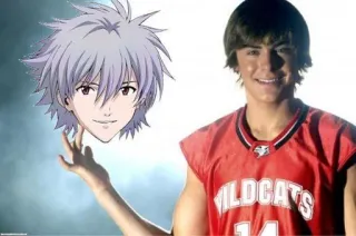 🙂 Zac Efron, Nagisa Kaworu High School Musical, Neon Genesis Evangelion Anime, Basketball, Crossover, Mème telegram sticker