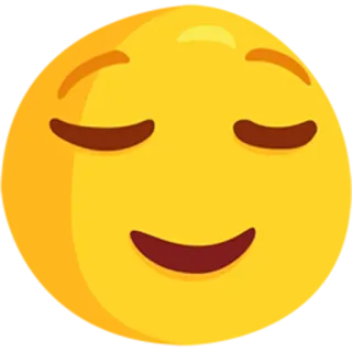 😌 Emoji, Smiley, Calme, Paisible, Content telegram sticker