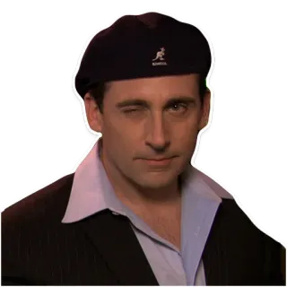 😉 Michael Scott The Office Michael Scott, The Office, Serie TV, Comedia, Guiño telegram sticker