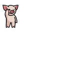 🐖 cerdo, dibujos animados, animal, personaje whatsapp sticker
