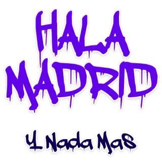 🤩 HALA MADRID
Y NADA MAS サッカー, サッカー, レアル・マドリード, Hala Madrid telegram sticker