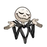 🤷‍♂️ Jack Skellington The Nightmare Before Christmas Jack Skellington, Nightmare Before Christmas, Halloween, Shrugging, Cartoon whatsapp sticker
