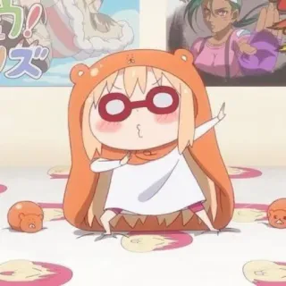 🍊 Umaru Doma Himouto! Umaru-chan anime, umaru, kawaii, cute, otaku, manga telegram sticker