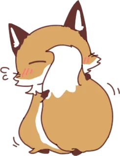 😳 zorro, animal, lindo, pegatina, dibujos animados whatsapp sticker