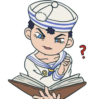 ⚓️ Gappy JoJo's Bizarre Adventure Anime, Manga, JoJo's Bizarre Adventure, Gappy, Signo de interrogación telegram sticker
