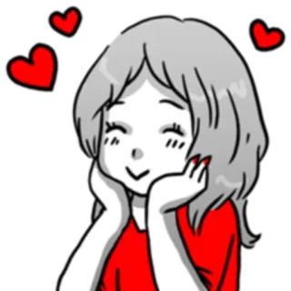😍 Ragazza anime, Cuori, Cartone animato, Amore, Carino, Donna, Ragazza telegram sticker