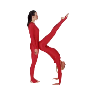 🅰 acrobatics, gymnastics, letter, red, human, body telegram sticker