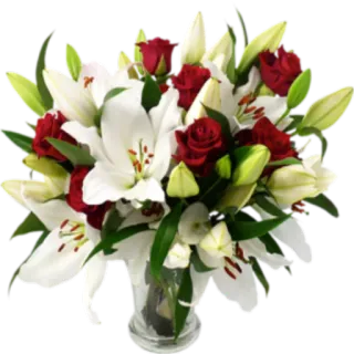 💐 цветы, лилии, розы, букет, ваза, цветочная композиция, подарок whatsapp sticker