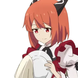 🙂 аниме, девушка, персонаж, рыжие волосы telegram sticker