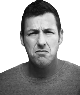 ☹ Adam Sandler acteur, humoriste, portrait, homme, célébrité telegram sticker