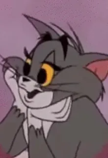 😍 Tom Cat cartone animato, gatto, divertente, tom e jerry, meme, confuso telegram sticker