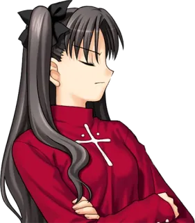 😑 Rin Tohsaka Fate/stay night Anime, Manga, Fate Stay Night, Rin Tohsaka whatsapp sticker
