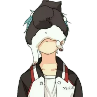 🐶 SEIRIN кот, аниме, персонаж, стикер, мальчик, Сейрин whatsapp sticker