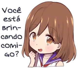 🤔 Você está brincando comigo? Anime, Mädchen, Süß, Frage, Chat, Sticker telegram sticker