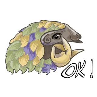 Funny Pangolin @ulyana_citer telegram stickers