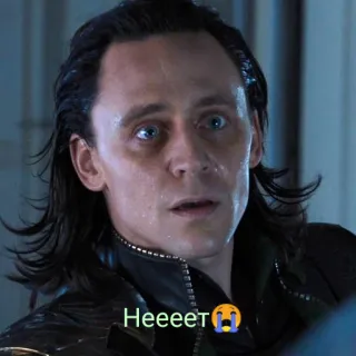 😭 Loki Thor Heeeet loki, marvel, meme, crying, sad, russian, sad face telegram sticker