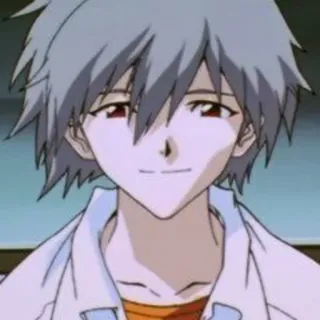 🙂 Kaworu Nagisa Neon Genesis Evangelion Anime, Kaworu Nagisa, Evangelion, Personnage, Sourire, Portrait telegram sticker