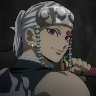 💎 Tengen Uzui Demon Slayer Anime, Demon Slayer, Tengen Uzui, Espadachín, Personaje, Hashira telegram sticker