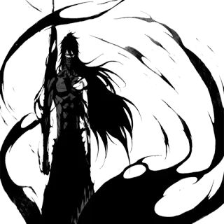 👿 Ichigo Kurosaki Bleach Anime, Mangá, Espada, Guerreiro, Sombrio, Poderoso telegram sticker