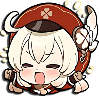 😄 Klee Genshin Impact anime, game, genshin impact, klee, cute, chibi whatsapp sticker
