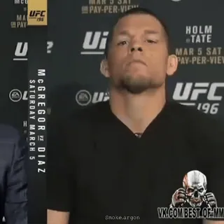 😐 Nate Diaz UFC mma, ufc, mcgregor, diaz, kampf, boxen telegram sticker