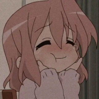 💛 anime, dễ thương, đỏ mặt, kawaii, cô gái telegram sticker