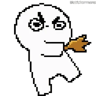 🤬 Pixel art, Spook, Sticker, Digitale kunst telegram sticker
