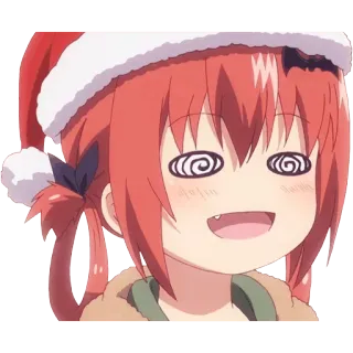 😖 Satania Gabriel Dropout anime, manga, christmas, satania, gabriel dropout, funny, comedy telegram sticker