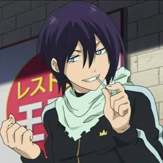 💎 Yato Noragami レストラン Anime, Manga, Noragami, Yato, Charakter, Japanisch telegram sticker