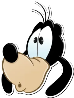 😳 глупый, мультфильм, персонаж, Дисней telegram sticker