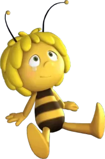 😢 Maya the Bee мультфильм, пчела, анимированный, персонаж, милый, насекомое whatsapp sticker