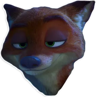😏 Nick Wilde Zootopia fox, animal, cartoon, disney, character, zootopia, nick wilde telegram sticker